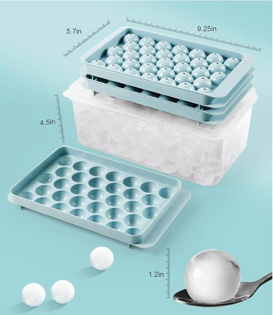 Stackable ice trays Ice Balls 3 Trays and container